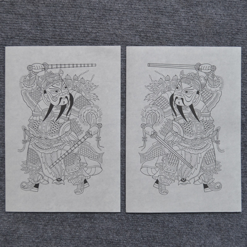 年画朱仙镇木版填色画线手工diy体验课堂秦琼年画