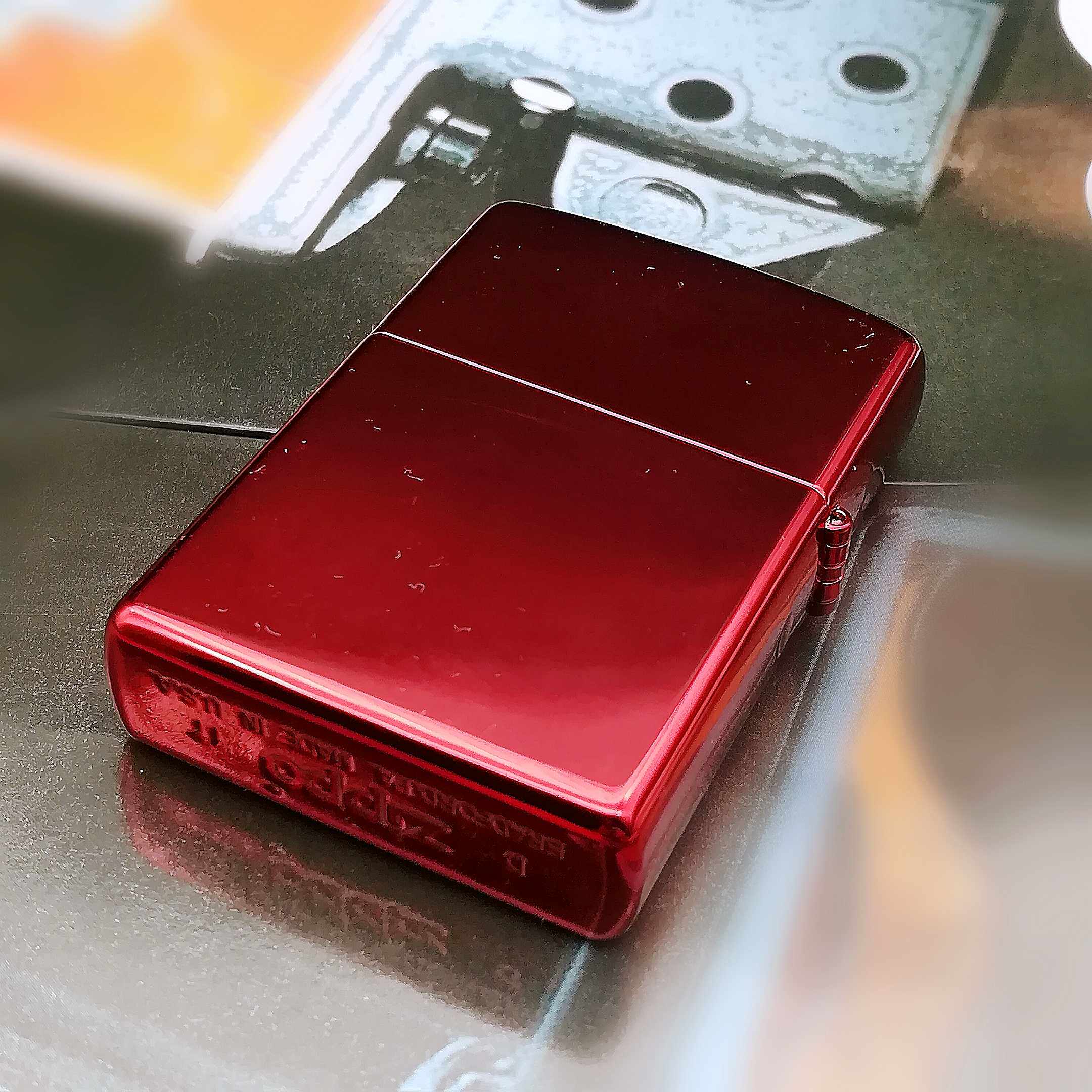 日本资宝打火机zippo正版粉色男士限量收藏红色zippo