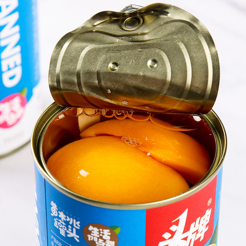 大连头牌黄桃罐头休闲零食多汁香脆可口多口味水果罐头