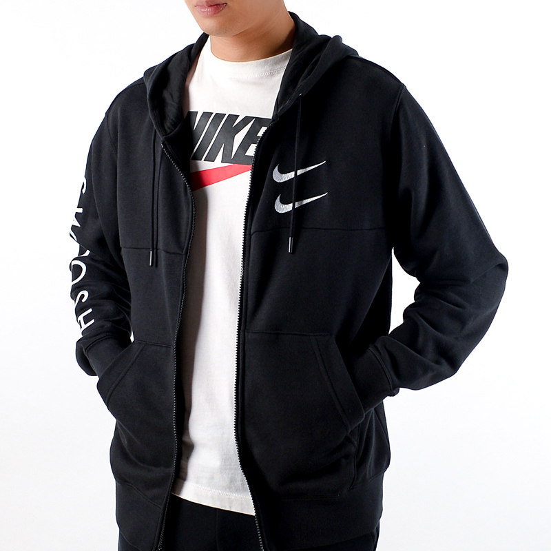 nike耐克外套男20冬季新款swoosh双勾解构运动休闲连帽夹克cu3927