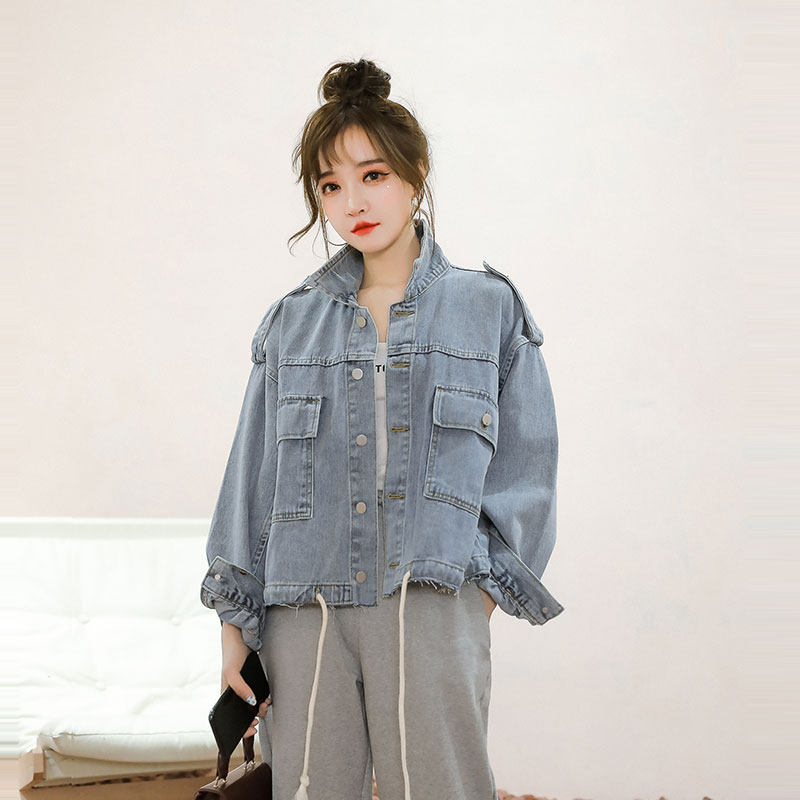 春装上衣夹克网红百搭韩版chic外套新款牛仔短外套