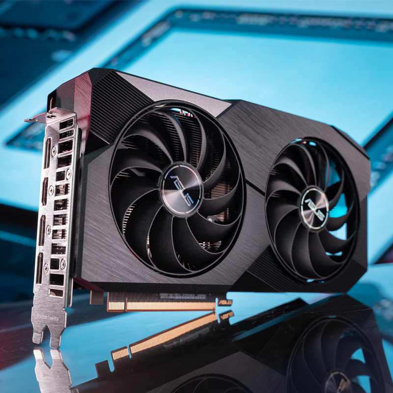 asus华硕amdradeonrx6600游戏显卡8gb支持2k显卡