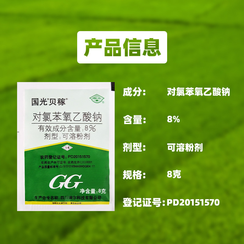 国光贝稼氯苯氧乙酸钠番茄提高高坐果率农药生长调节剂