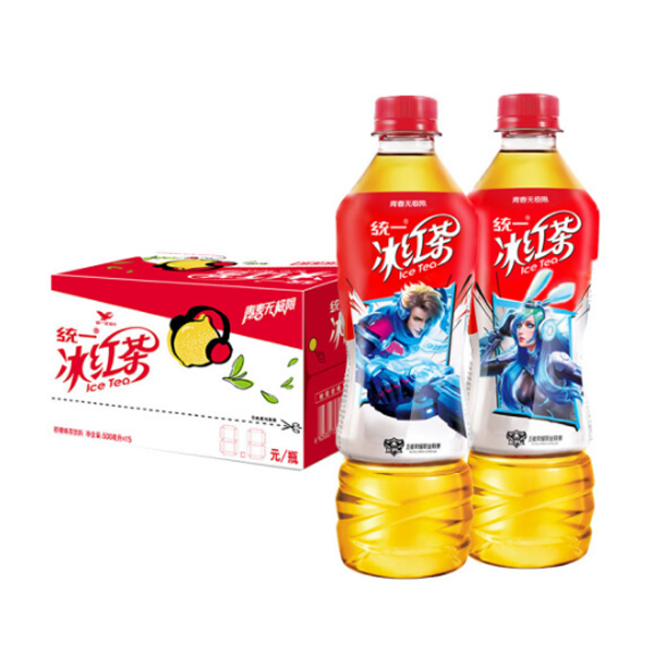 包邮统一冰红茶500ml15瓶整箱柠檬味红茶饮料新老茶饮料