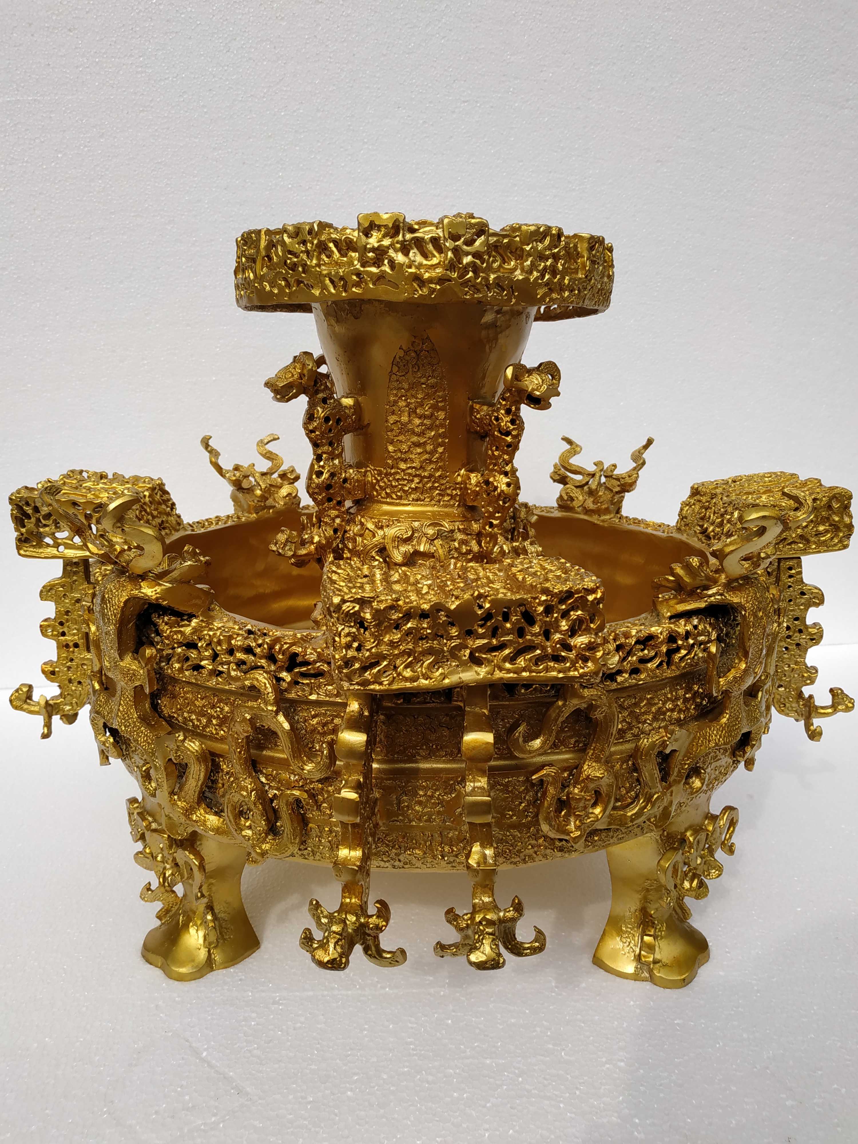 青铜器酒器 鎏金曾侯乙尊盘 冰鉴 工厂直销铜工艺品礼品