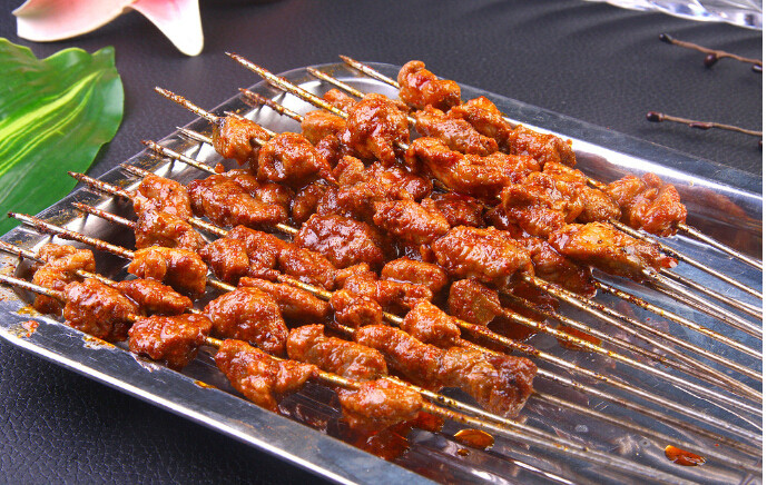 武汉户外烧烤食材 半成品bbq材料烤串新鲜食物 (猪肉筋 10串)