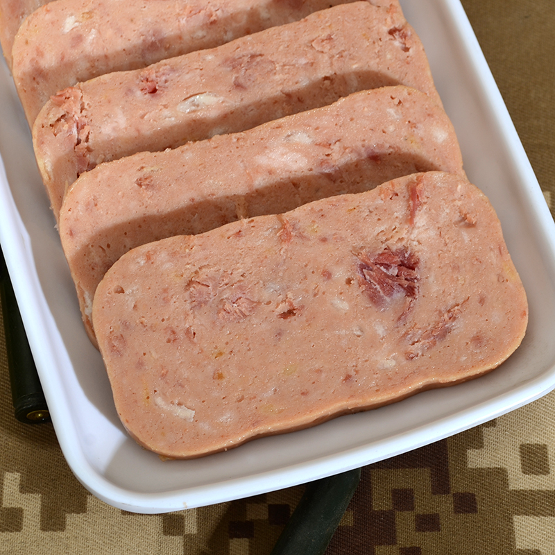 海试200g午餐肉罐头 单兵绿色铁皮罐猪肉火腿肠炒饭火锅包邮