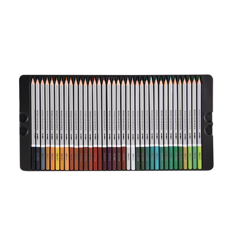 彩色铅笔得力72色涂鸦涂色绘画填色水溶性彩铅铅笔