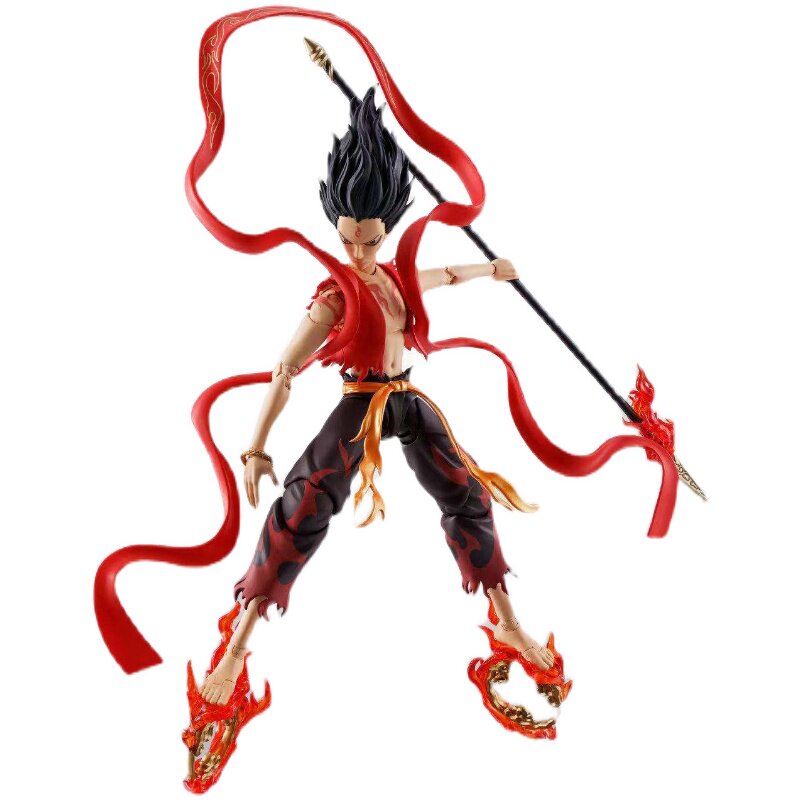 哪吒万代限定shf少年觉醒红孩儿风火轮可动手办手办