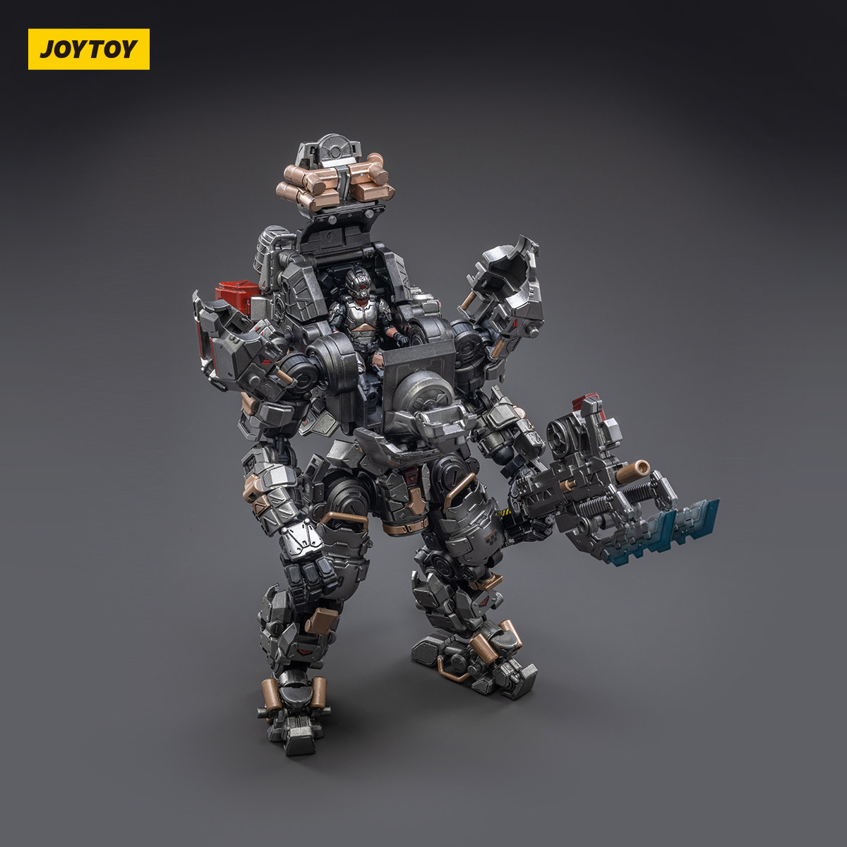 joytoy暗源钢骨h09格斗型机甲银色守卫者可动军事模型国创拼装