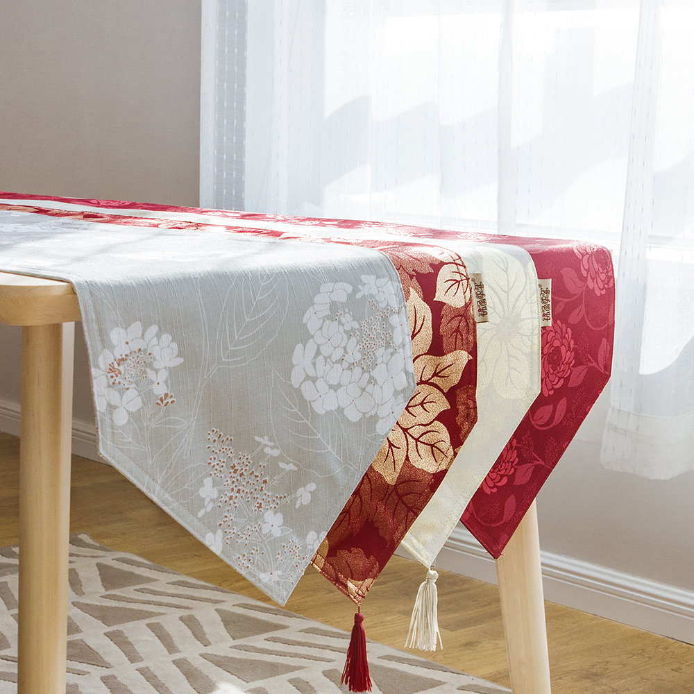 桌旗现代简约日式边桌布电视柜长条桌布欧式田园茶几桌旗餐桌桌旗