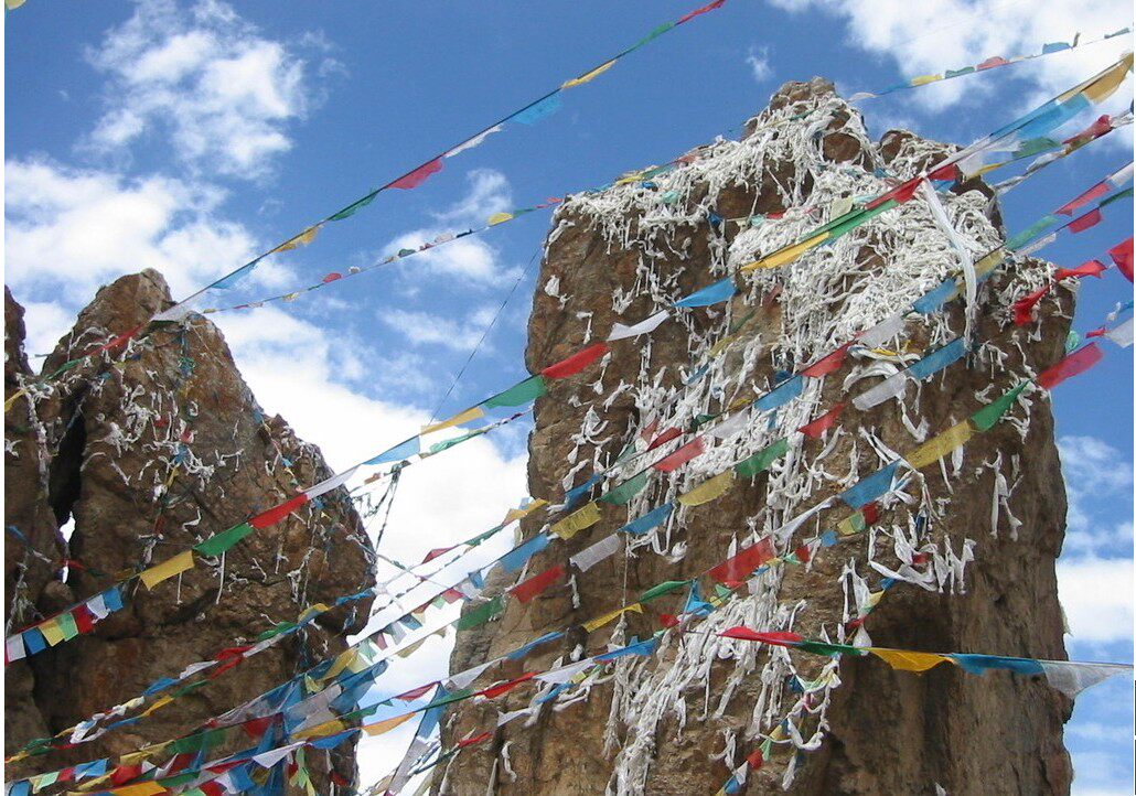 蒙古彩旗五色旗帜饭店敖包少数民族彩带龙达经幡旗帜