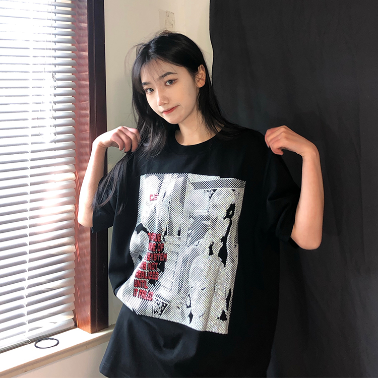 C.E短袖男 LIFE cavempt日潮T.N SYSTEM T 数码人面印花半袖情侣