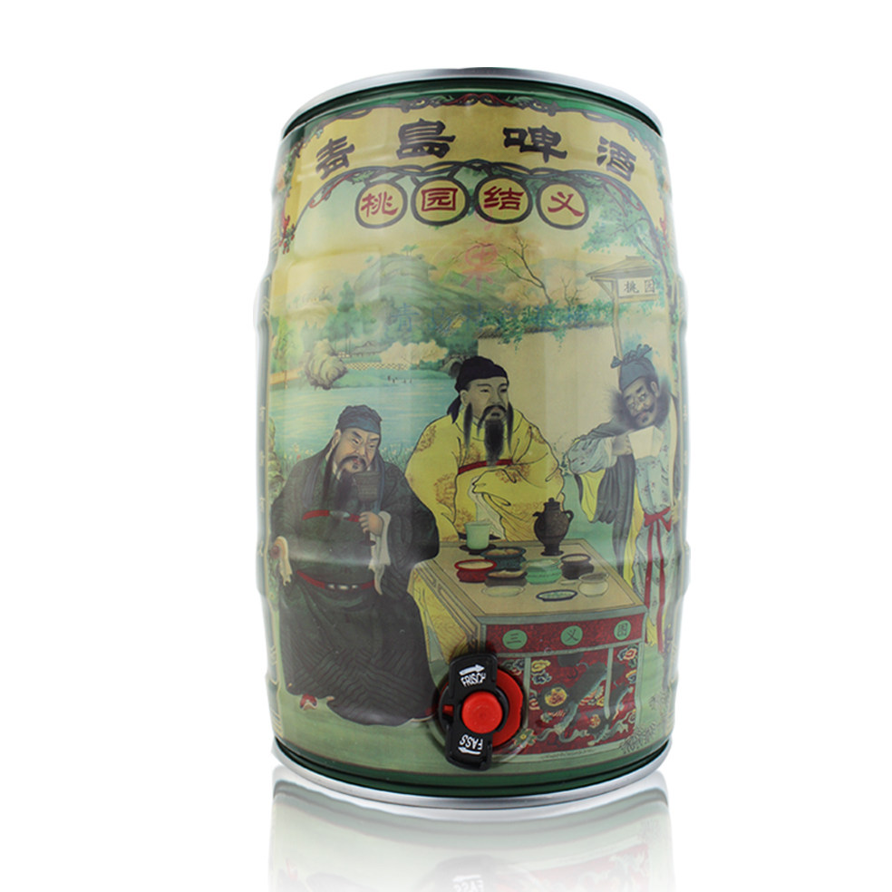 包邮山东青岛啤酒桃园结义手提礼盒5升5l包装啤酒