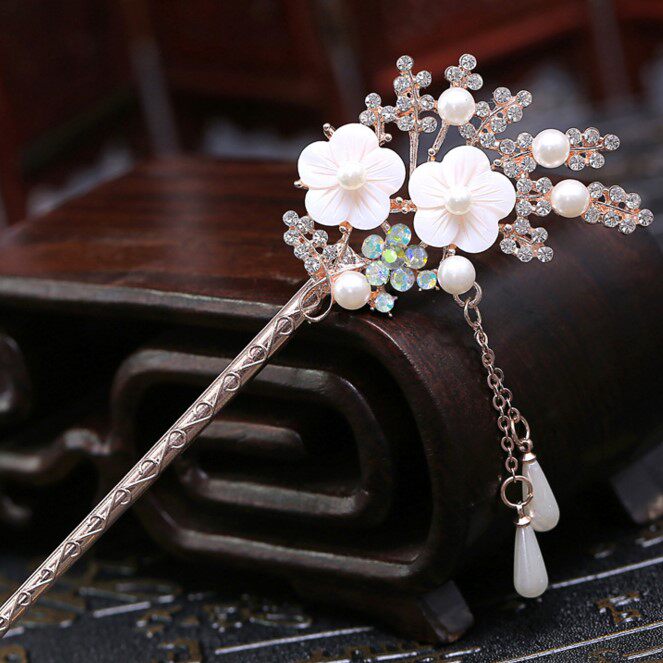 发簪古典韩国饰品发簪盘发丸子头发簪古风水钻簪子簪头 批发