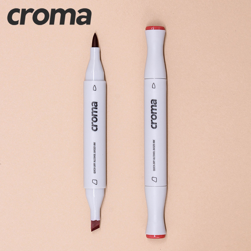 马克croma歌马软头日本进口笔头酒精笔套套装马克笔