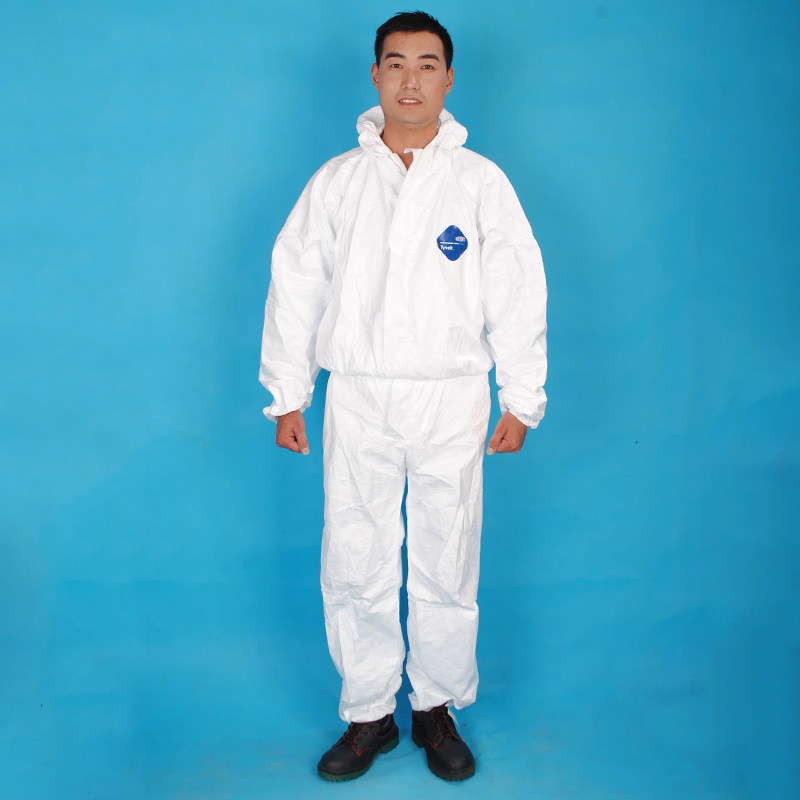 杜邦防护服tyvek1422a连体进口鞋套检查喷漆一次性隔离防护服