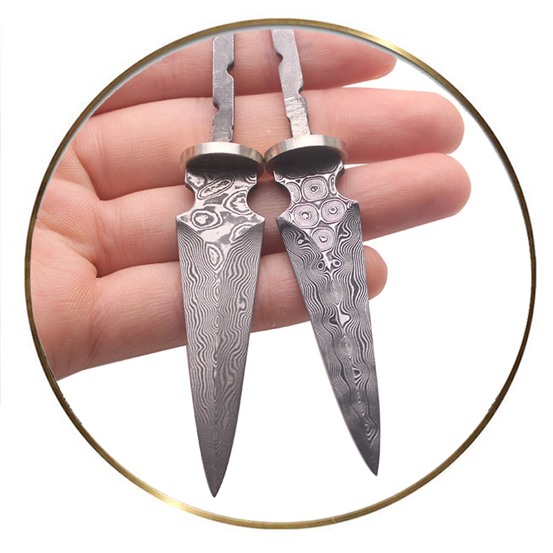 茶刀大马士革胚茶剑胚小直坯普洱茶茶剑diy茶道配件茶道