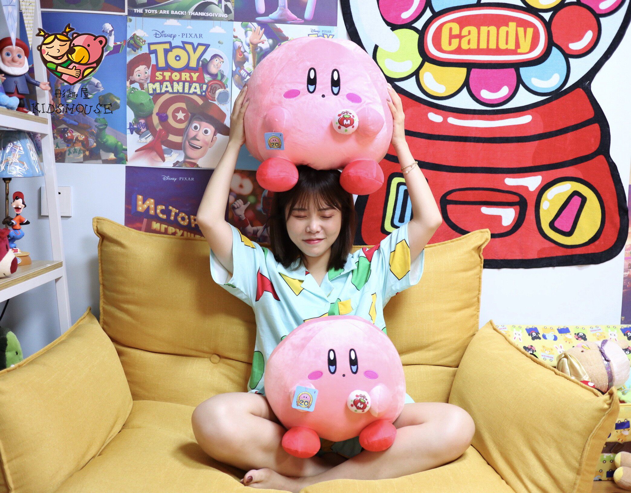 日本kirby星之卡比抱枕公仔毛绒玩具少女超大娃娃毛绒布艺类玩具
