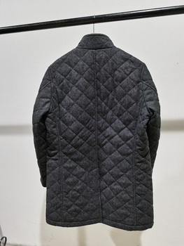 ຂໍ້ສະເໜີພິເສດ bms heart diamond check wool cotton coat quilted style