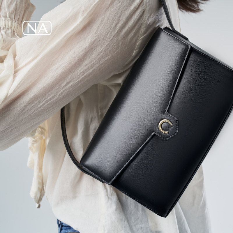 noir atelier 独立设计 进口box牛皮腋下包女手提包单肩包