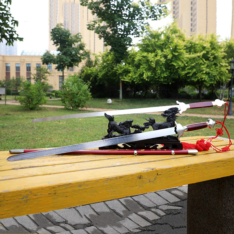 煌龙木兰双剑表演太极剑武术软剑健身剑送剑穗未太极剑