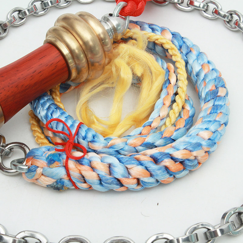 煌龙纹无螺母不锈钢响鞭麒麟花式甩鞭九节鞭