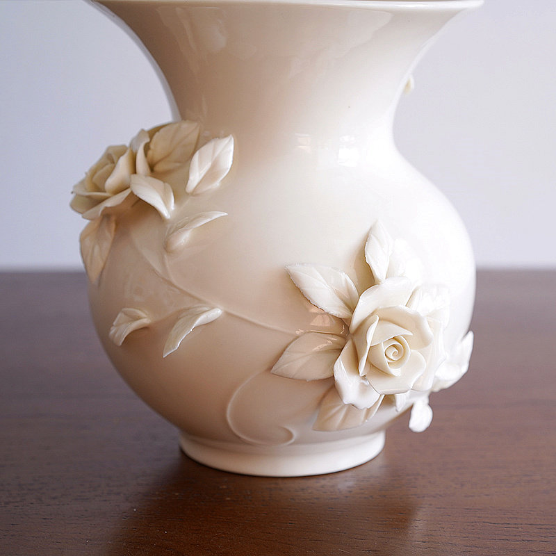 陶瓷漫花浪漫居家餐桌花瓶高档花朵超美造型花瓶