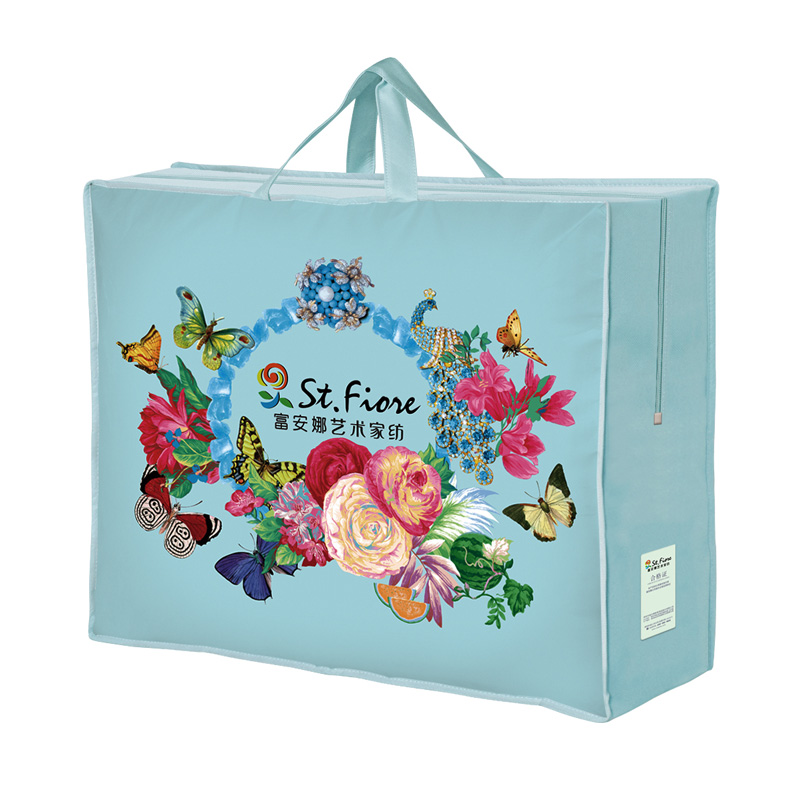 富安娜圣之花白鸭绒被芯被子保暖冬被西伯利亚进口分区立体羽绒被