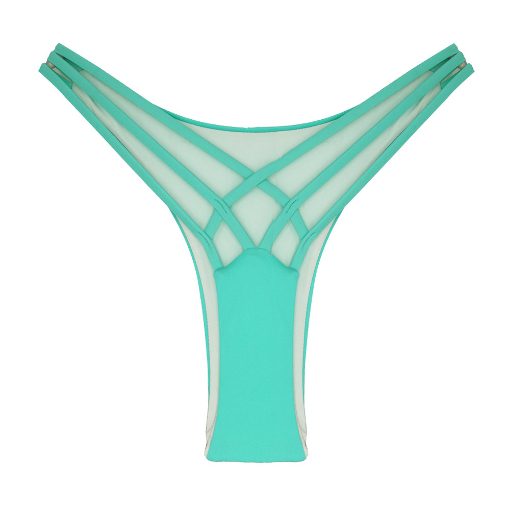 泳裤单件白色性感丁字女高高腰欧美三角裤比基尼比基尼