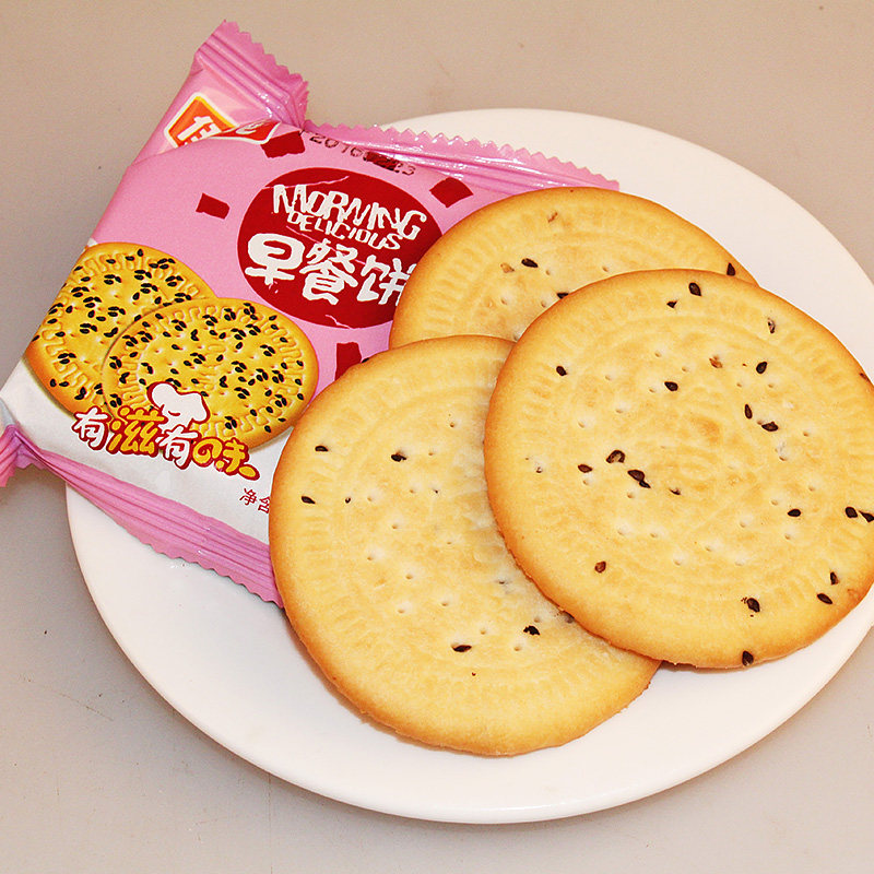 饼干伊成早餐酥脆薄脆韧性芝麻整箱9.5斤休闲韧性饼干
