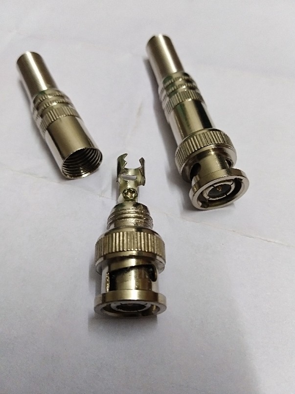 bnc免焊美式焊接接头摄像机监控工程安装转接头bnc头