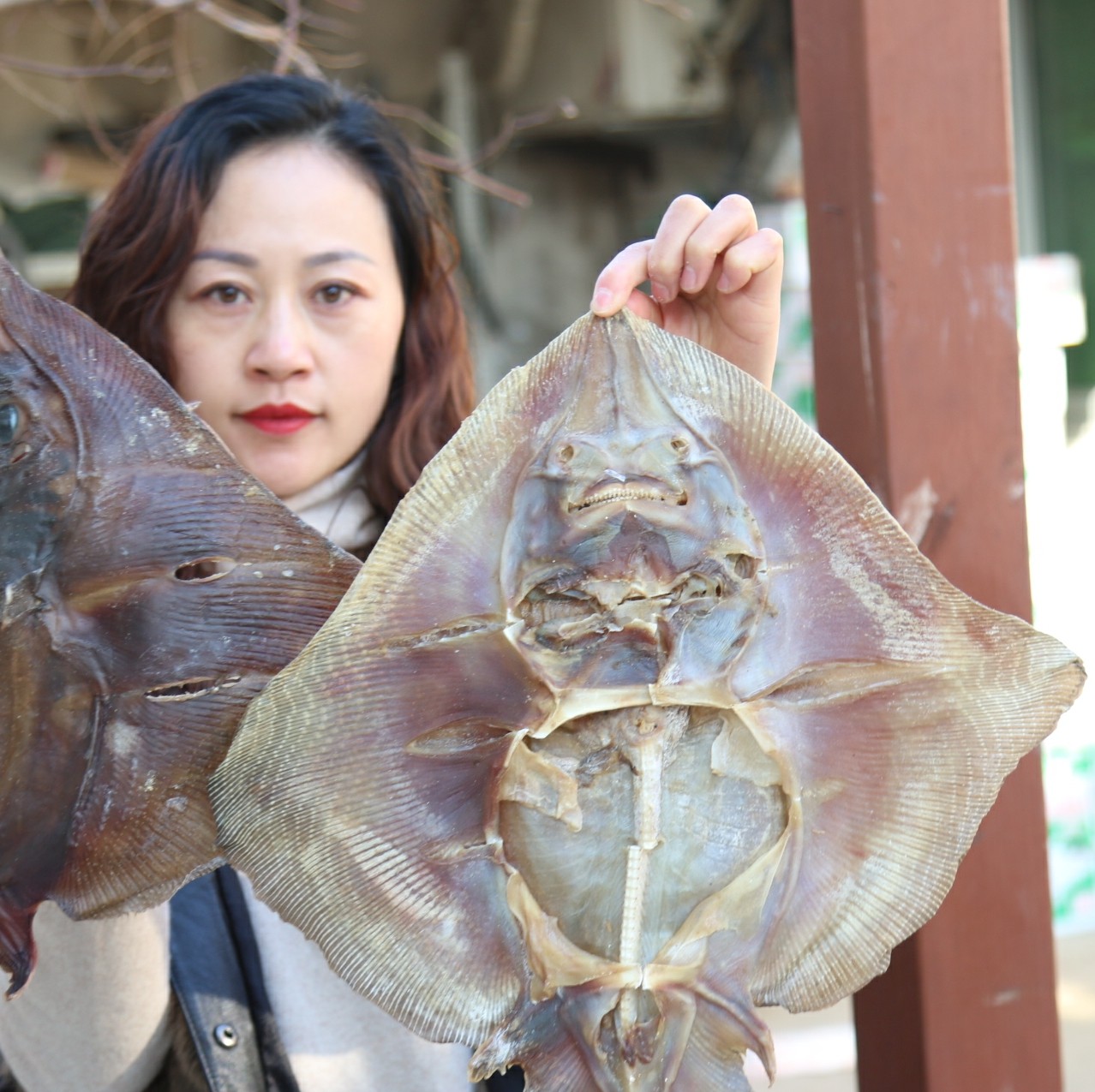 中大老板鱼干黄夫鱼劳子鱼干瑶夫琵琶鱼魔鬼鱼干货一条400克左右