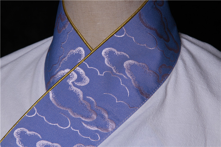 汉服墨绯云纹交领义领假领搭配圆领方领比珍珠假领