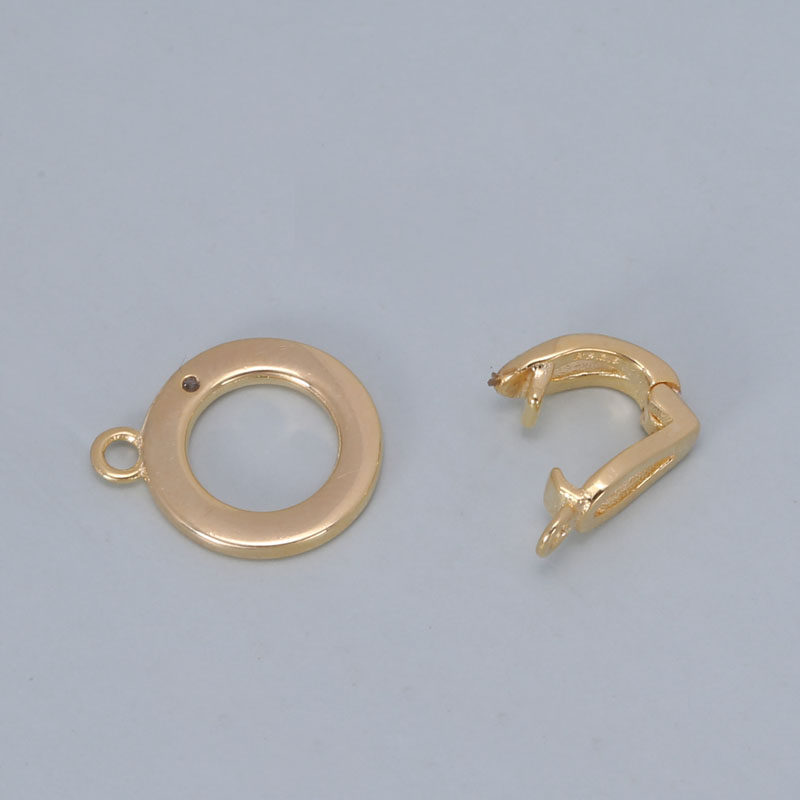 diy配件s925银日韩版简约时尚单排珍珠项链扣锁扣手链搭扣配饰品