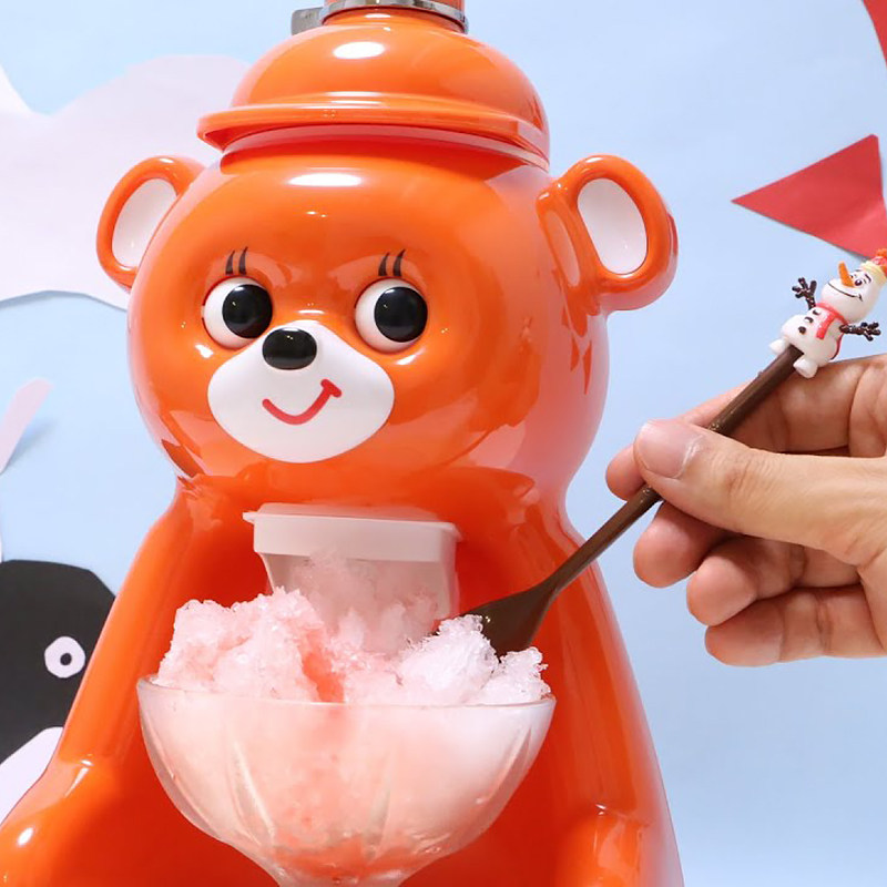 日本虎牌tiger复刻古小熊刨冰机碎冰家用卡通小型绵冰机手摇原装