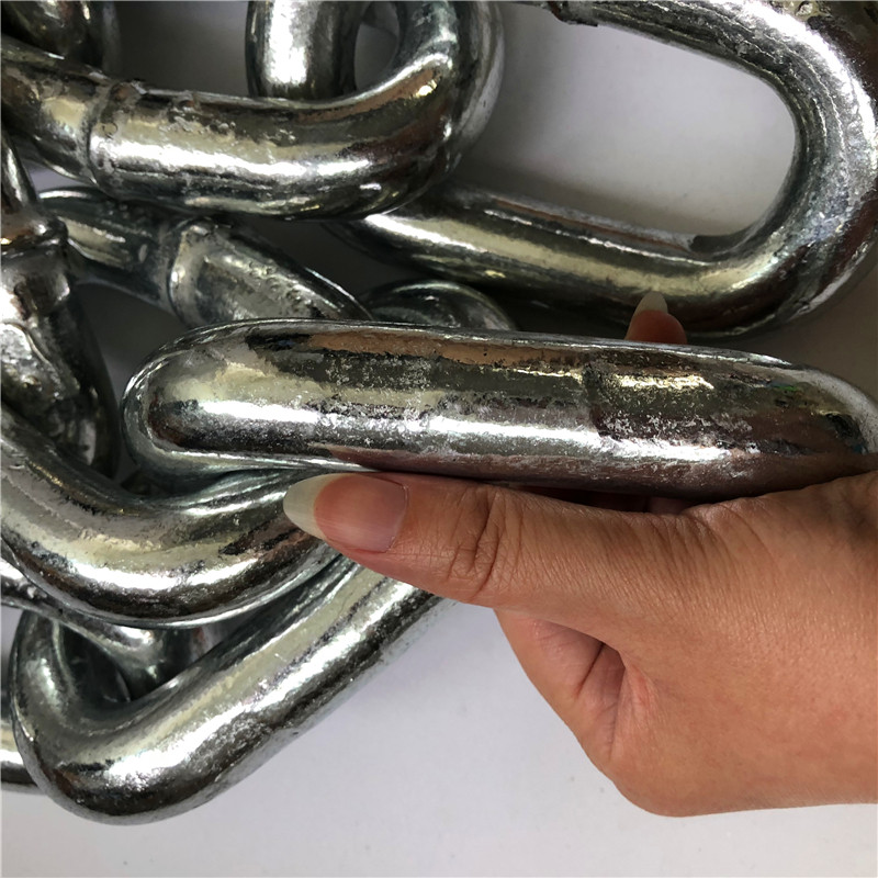 铁链特大链条镀锌牵引链挂船用无档锚链负重铁环链