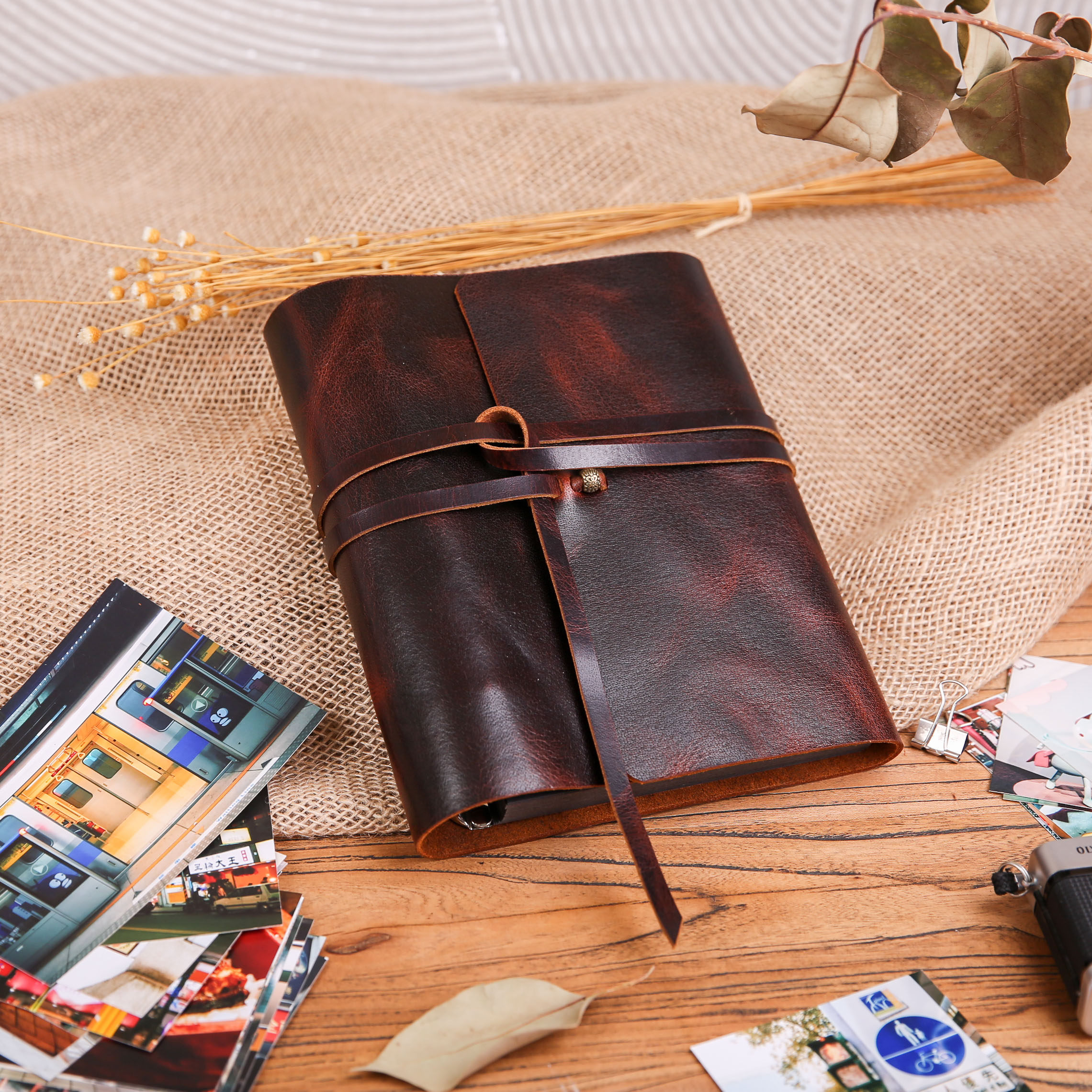 定制a5牛皮欧式复古活页diy相册帐册情侣相册