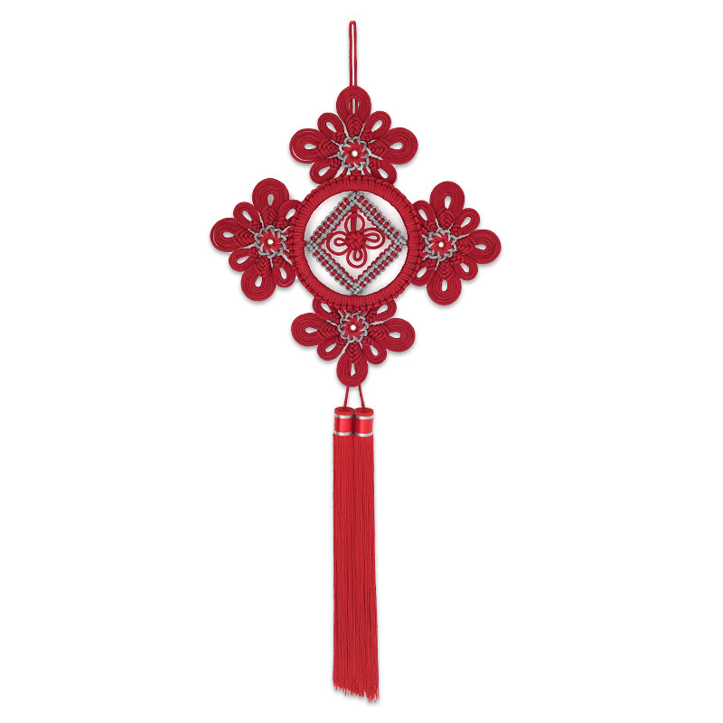 新款手工中国结挂件大号大红中国国风客厅电视墙中国结