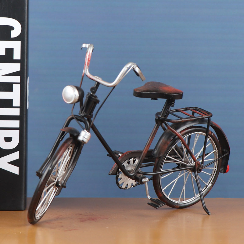 复古怀旧80年代物件老式单杠自行车模型卧室桌面摆件