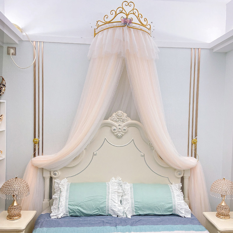 床幔纱幔家用卧室女童儿童蚊帐床帘皇冠ins床幔
