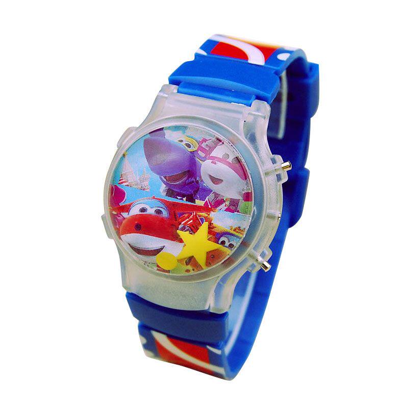 儿童手表男孩飞侠乐迪小爱宝宝玩具表女孩翻盖发光卡通电子表