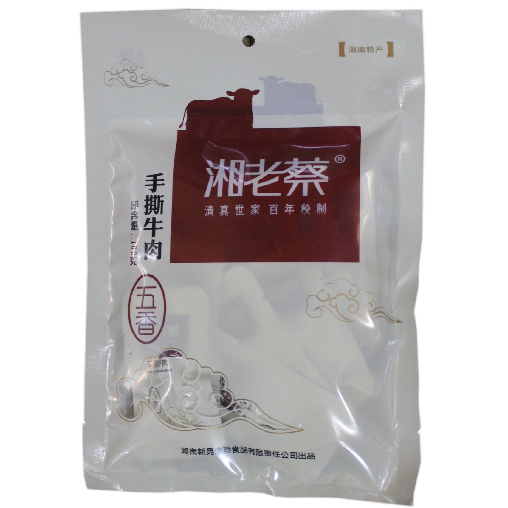 湖南怀化新晃特产富桥湘老蔡牛肉干五香味手撕牛肉小零食独立包装