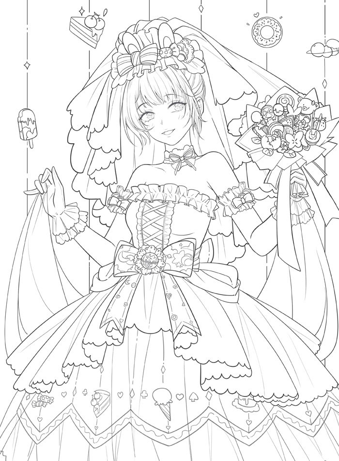 涂色手绘飞乐画册书籍配色填色铅笔绘彩人物绘画(新)