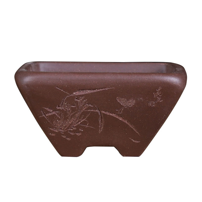 【花盆】┠斗篷┨ 精品手工紫砂小花盆 原矿紫泥 作者苏兵