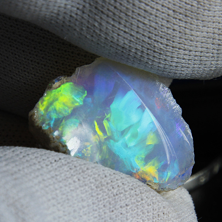原石精选欧泊天然欧珀矿标颗颗带彩13珠宝奇石