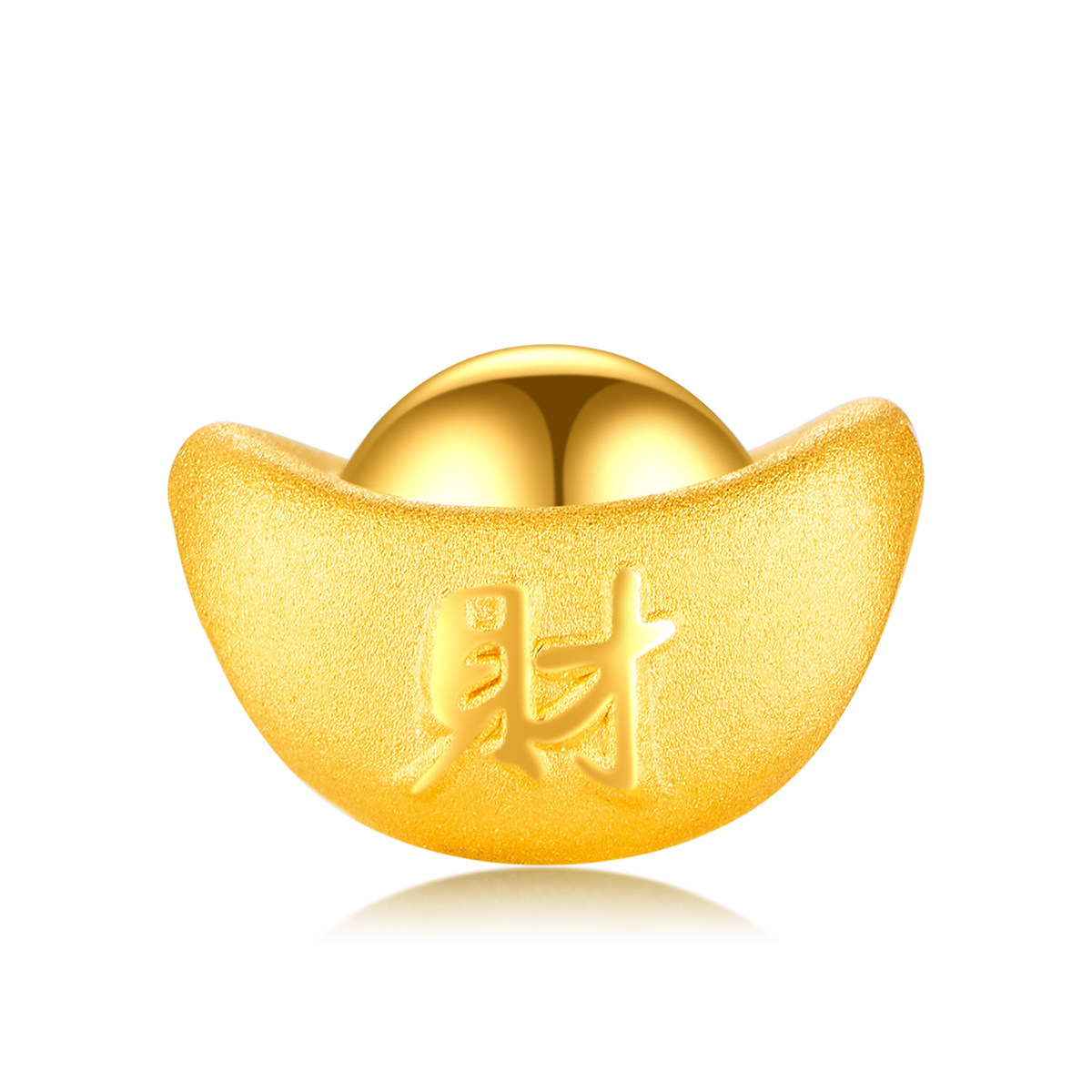 mclon曼卡龙恭喜发财元宝黄金转运3d硬金珐琅工艺手饰