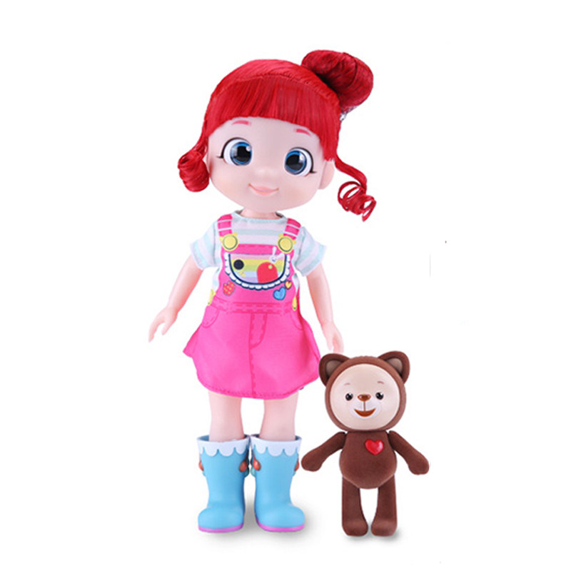彩虹宝宝新款会唱歌说话女孩露露心宝玩偶带拉杆箱过家家玩具礼物
