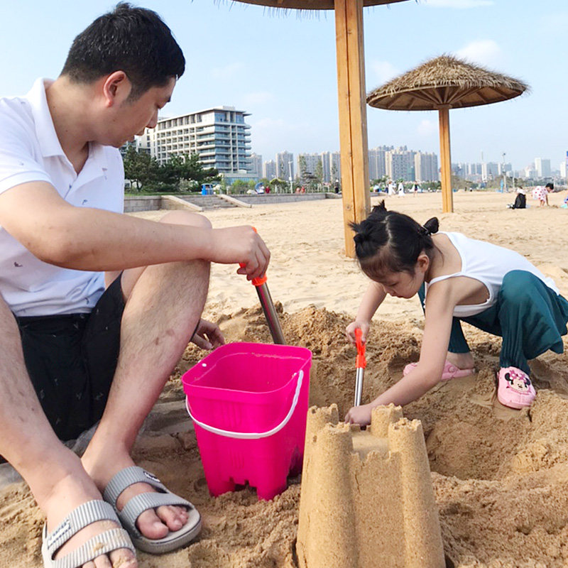 儿童沙滩玩具车决明子沙漏挖沙工具玩沙子玩具铲子桶套装男孩宝宝
