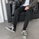 Zi Jun Men's Spring Summer Black Retro Denim Pants Slim Slim Water Wash straight Pants Korean version of loose trousers Zi Jun Men's Spring Summer Black Retro Denim Pants Slim Slim Water Wash straight Pants Korean version of loose trousers